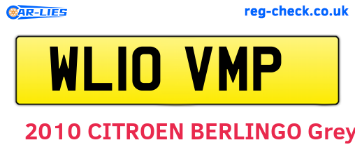 WL10VMP are the vehicle registration plates.