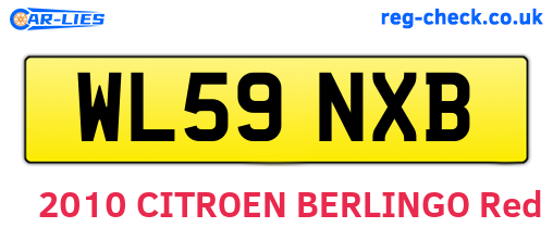 WL59NXB are the vehicle registration plates.