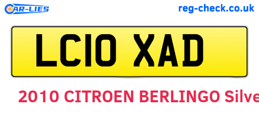 LC10XAD are the vehicle registration plates.
