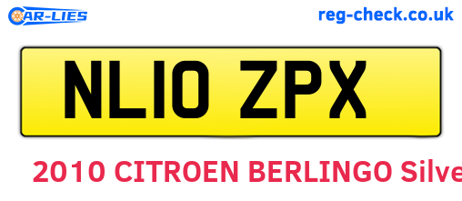 NL10ZPX are the vehicle registration plates.