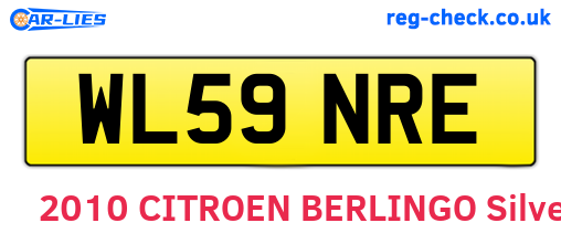 WL59NRE are the vehicle registration plates.