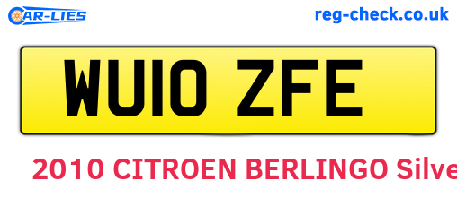 WU10ZFE are the vehicle registration plates.