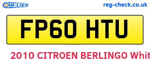 FP60HTU are the vehicle registration plates.