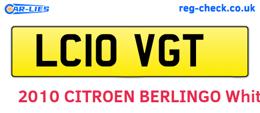 LC10VGT are the vehicle registration plates.