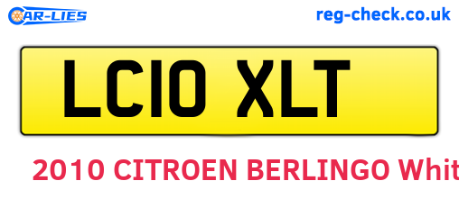 LC10XLT are the vehicle registration plates.