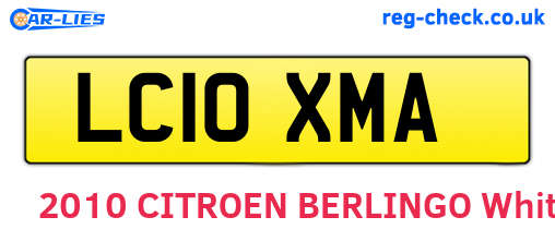 LC10XMA are the vehicle registration plates.
