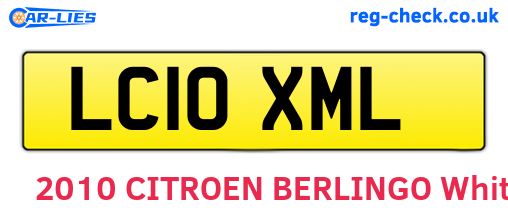 LC10XML are the vehicle registration plates.