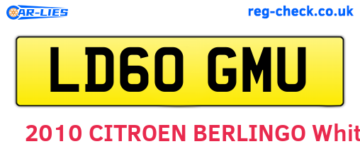 LD60GMU are the vehicle registration plates.