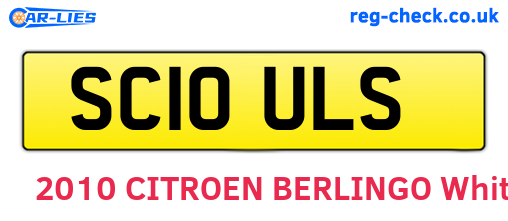 SC10ULS are the vehicle registration plates.