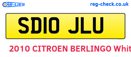 SD10JLU are the vehicle registration plates.