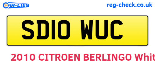SD10WUC are the vehicle registration plates.