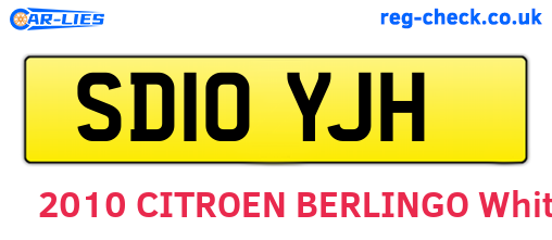 SD10YJH are the vehicle registration plates.
