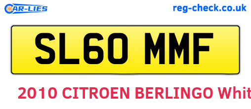 SL60MMF are the vehicle registration plates.