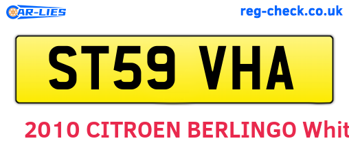 ST59VHA are the vehicle registration plates.