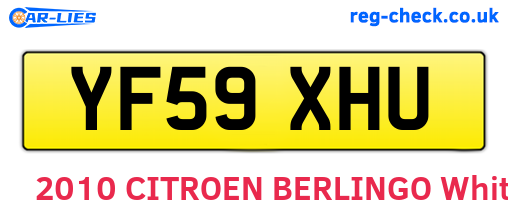 YF59XHU are the vehicle registration plates.