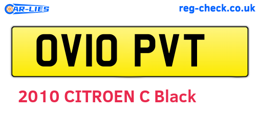 OV10PVT are the vehicle registration plates.