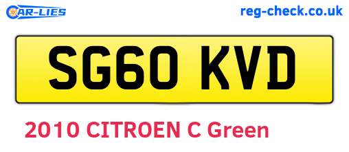 SG60KVD are the vehicle registration plates.