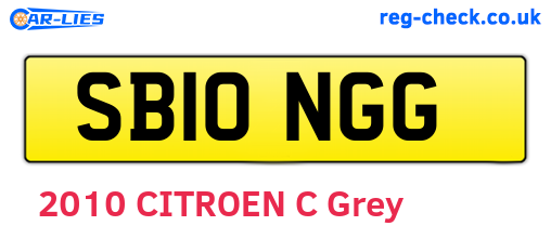 SB10NGG are the vehicle registration plates.