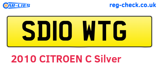 SD10WTG are the vehicle registration plates.