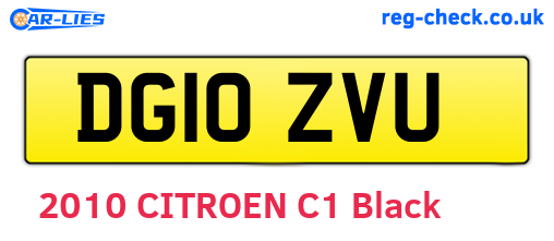 DG10ZVU are the vehicle registration plates.