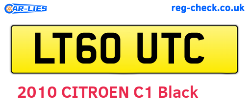 LT60UTC are the vehicle registration plates.