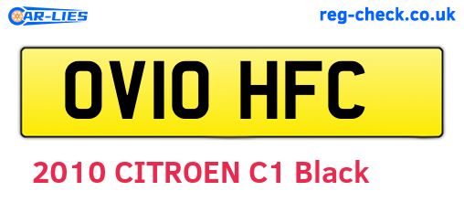 OV10HFC are the vehicle registration plates.