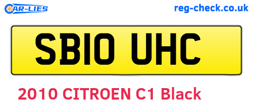 SB10UHC are the vehicle registration plates.
