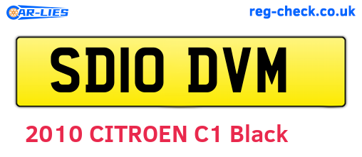 SD10DVM are the vehicle registration plates.