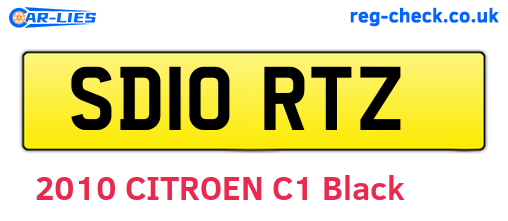SD10RTZ are the vehicle registration plates.