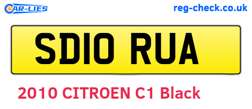 SD10RUA are the vehicle registration plates.
