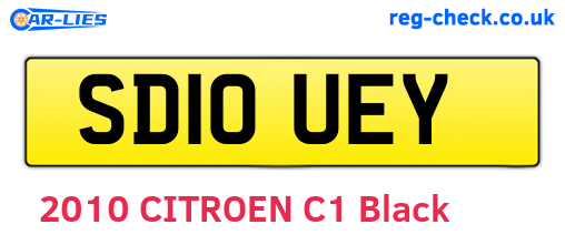 SD10UEY are the vehicle registration plates.