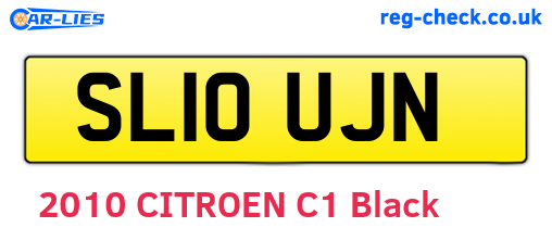 SL10UJN are the vehicle registration plates.