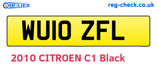 WU10ZFL are the vehicle registration plates.