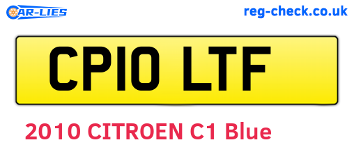 CP10LTF are the vehicle registration plates.