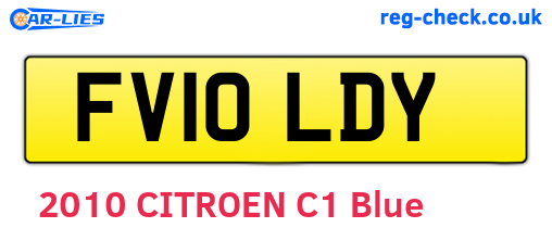 FV10LDY are the vehicle registration plates.