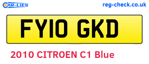 FY10GKD are the vehicle registration plates.