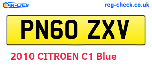 PN60ZXV are the vehicle registration plates.