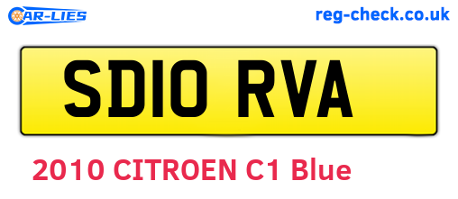 SD10RVA are the vehicle registration plates.