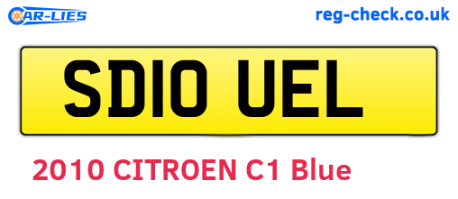 SD10UEL are the vehicle registration plates.