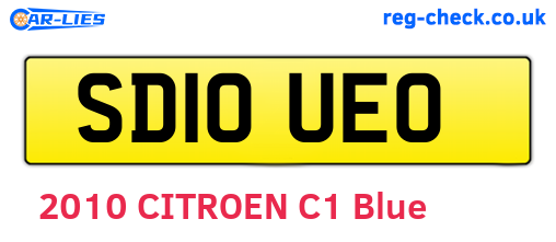SD10UEO are the vehicle registration plates.