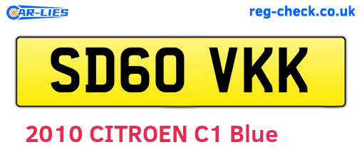SD60VKK are the vehicle registration plates.