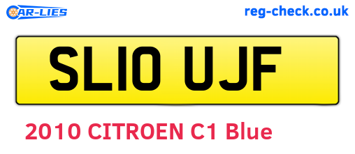 SL10UJF are the vehicle registration plates.