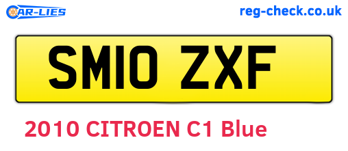 SM10ZXF are the vehicle registration plates.