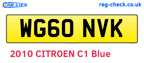 WG60NVK are the vehicle registration plates.