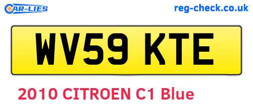 WV59KTE are the vehicle registration plates.
