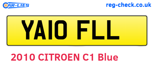 YA10FLL are the vehicle registration plates.