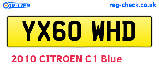 YX60WHD are the vehicle registration plates.