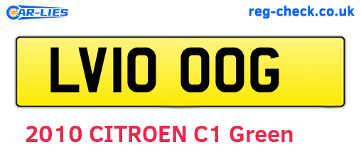 LV10OOG are the vehicle registration plates.