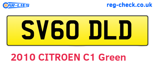 SV60DLD are the vehicle registration plates.