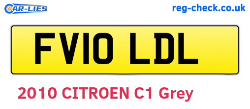 FV10LDL are the vehicle registration plates.